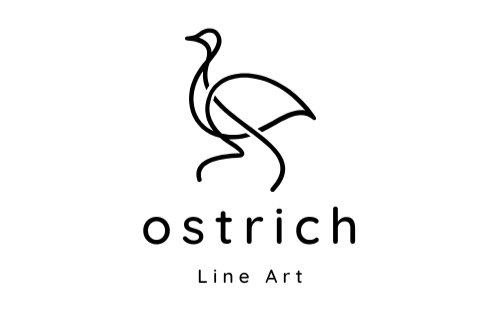 Ostrich Line Art